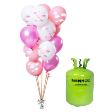 Helium Og Balloner Sæt It Is A Girl