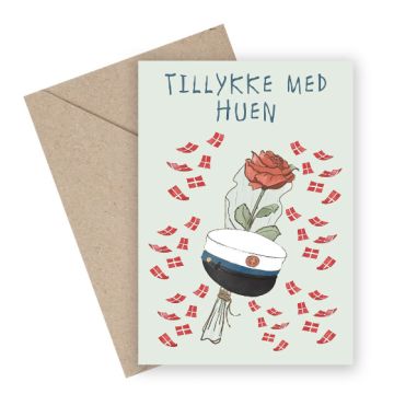 Tillykke Med Huen Kort - Blå