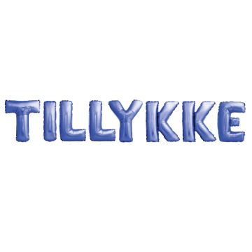 Tillykke Balloner Sæt Blå