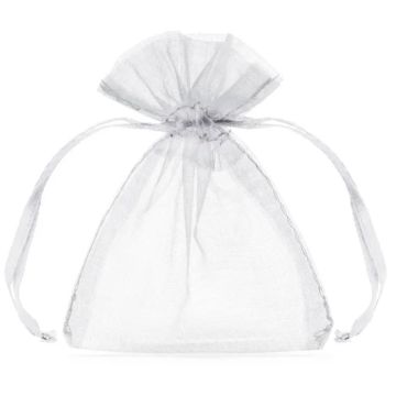 Organza Poser Hvid 10 cm.