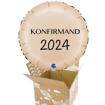 Send En Ballon Konfirmand 2024 Satin Nude