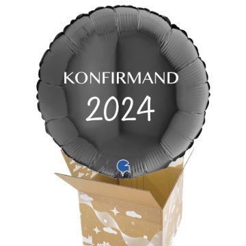 Send En Ballon Konfirmand 2024 Sort