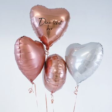 Send ballon buket Hjerte Mix Blush